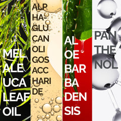 Mineaderm ingredient focus with aloe and panthenol highlighting soothing benefit