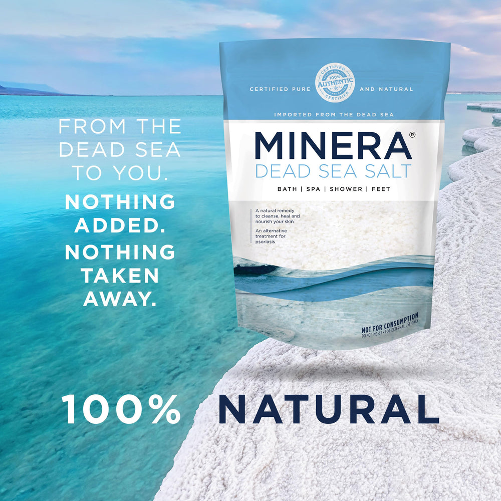 Minera open bag displaying crystal texture and purity benefits