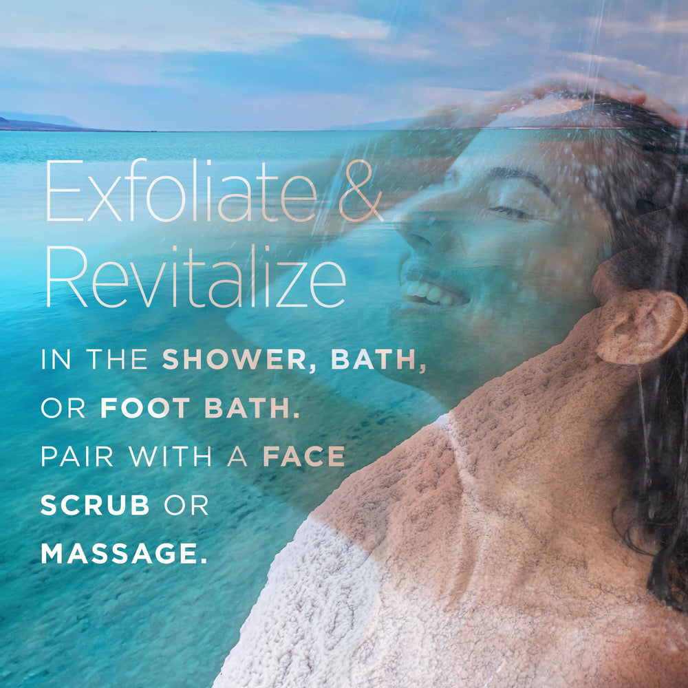 Minera scrub mix with olive oil demonstrating an exfoliating treatment preparation