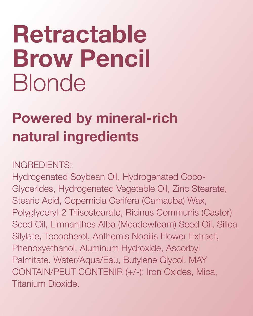 Mineral Fusion label and ingredients highlighting clean, cruelty-free benefit