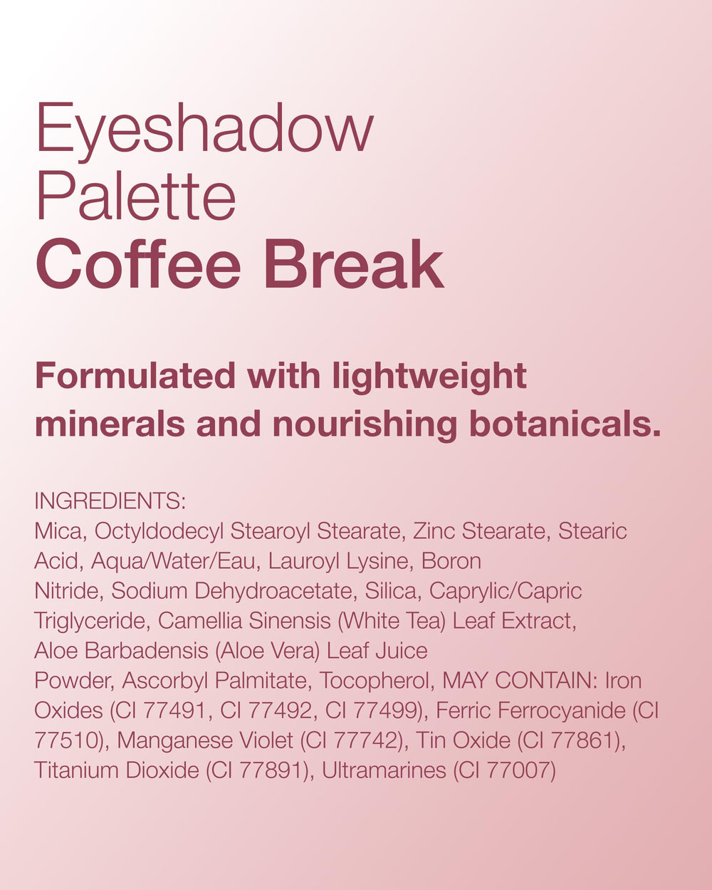 Mineral Fusion palette in morning routine scene showing versatile everyday benefit