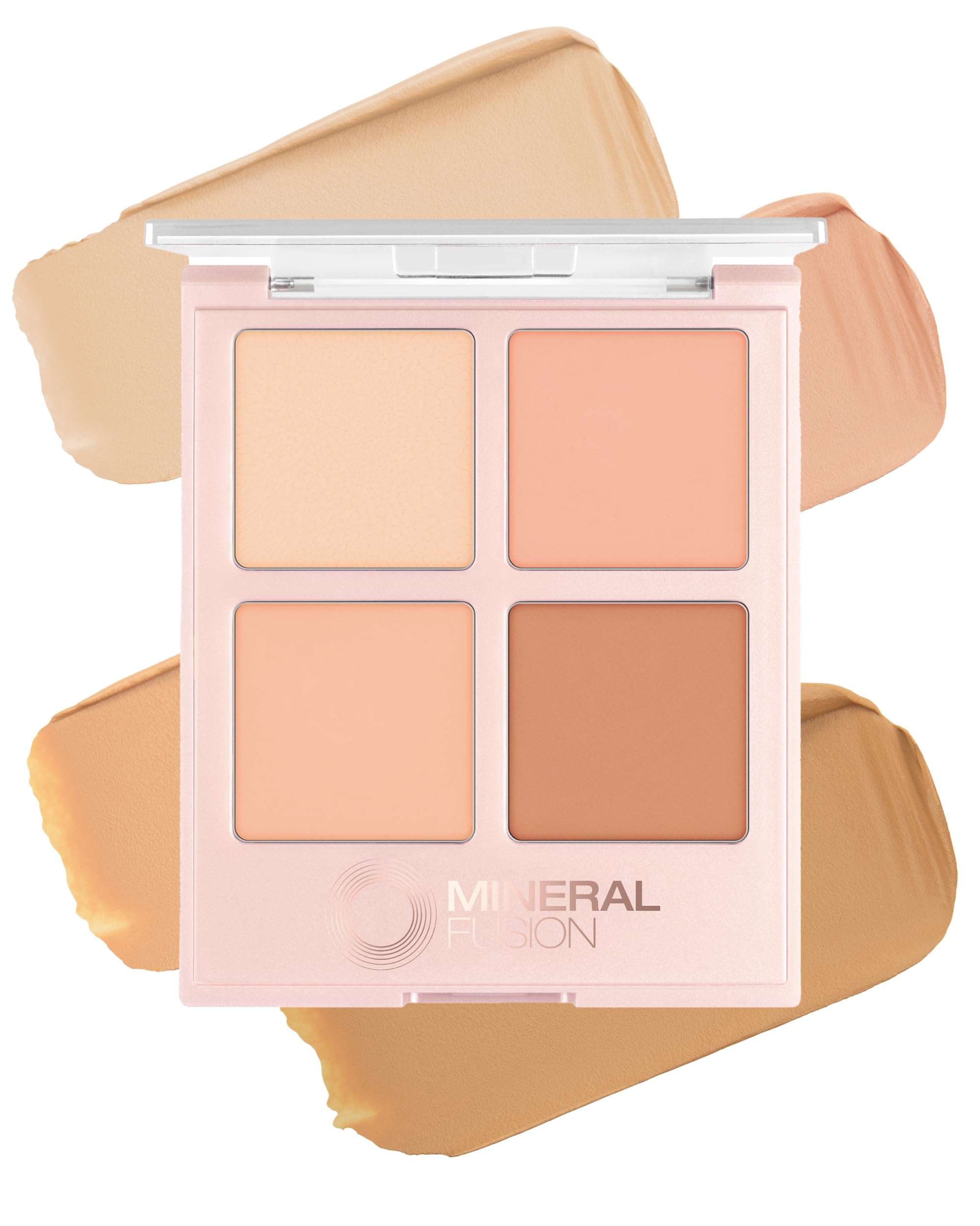 Mineral Fusion front view of concealed quad compact showing four shades for versatile coverage