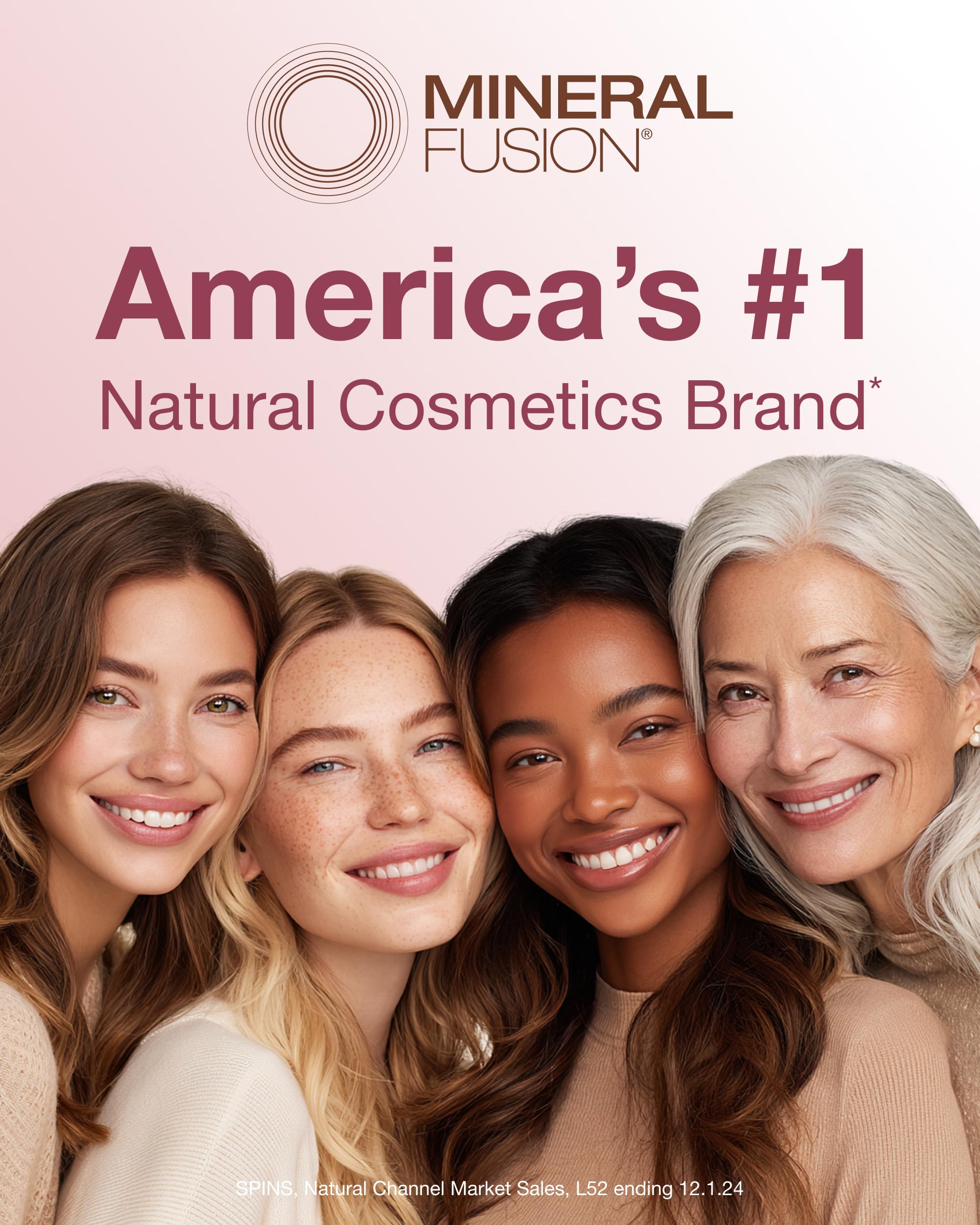 Mineral Fusion compact styled on vanity among makeup showing daily routine integration benefit
