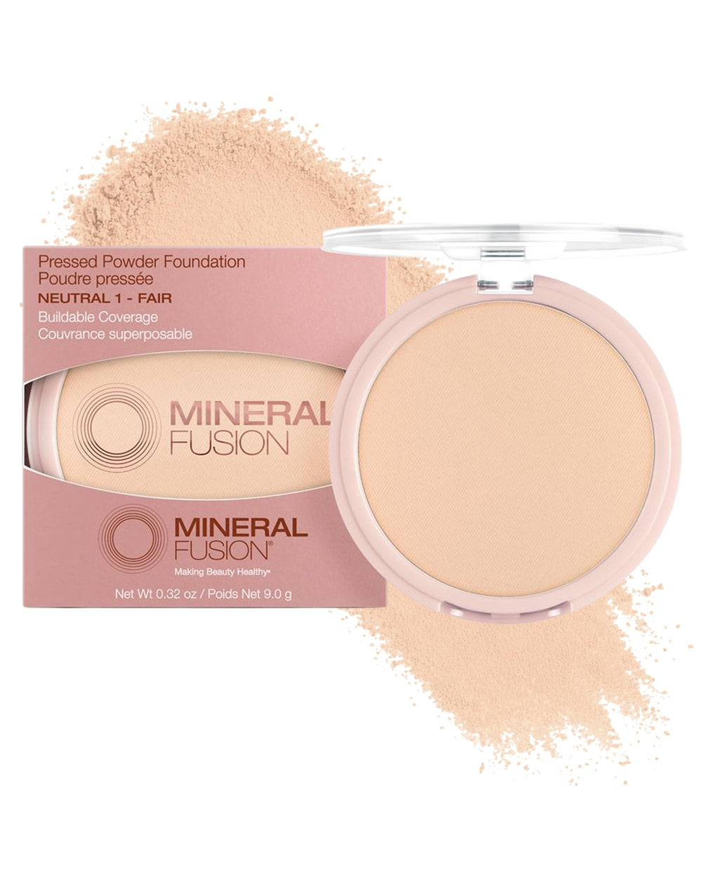 Mineral Fusion front compact showing sleek packaging and portable benefit