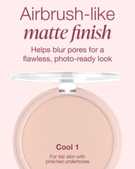 Mineral Fusion swatch on wrist demonstrating Cool 1 shade and natural matte look