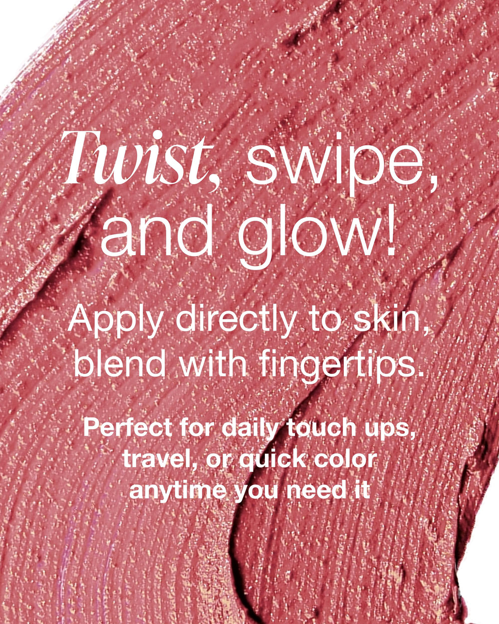 Mineral Fusion cheek application of Terra Cotta showing instant dewy glow