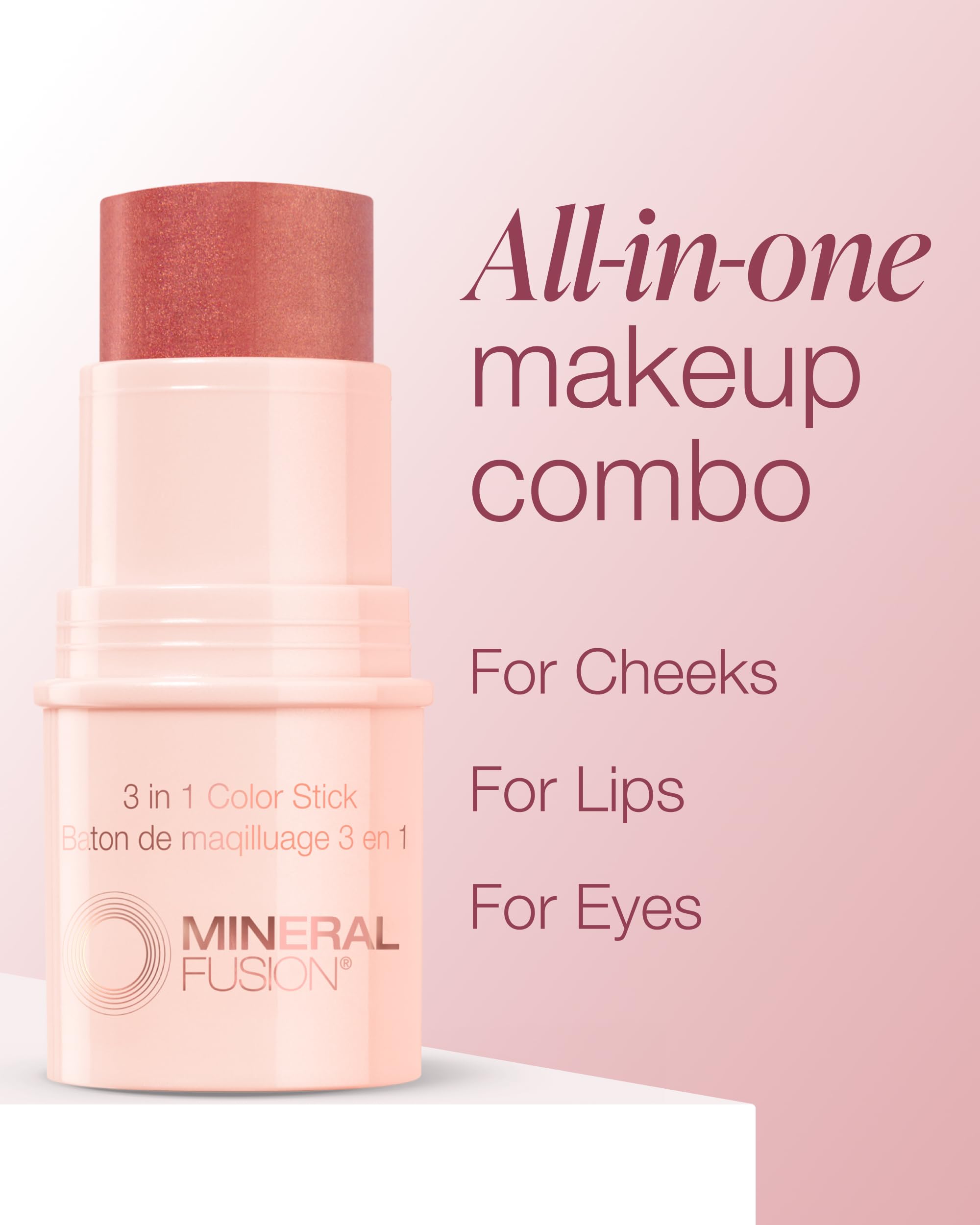 Mineral Fusion Terra Cotta applied to lips illustrating hydrated natural tint