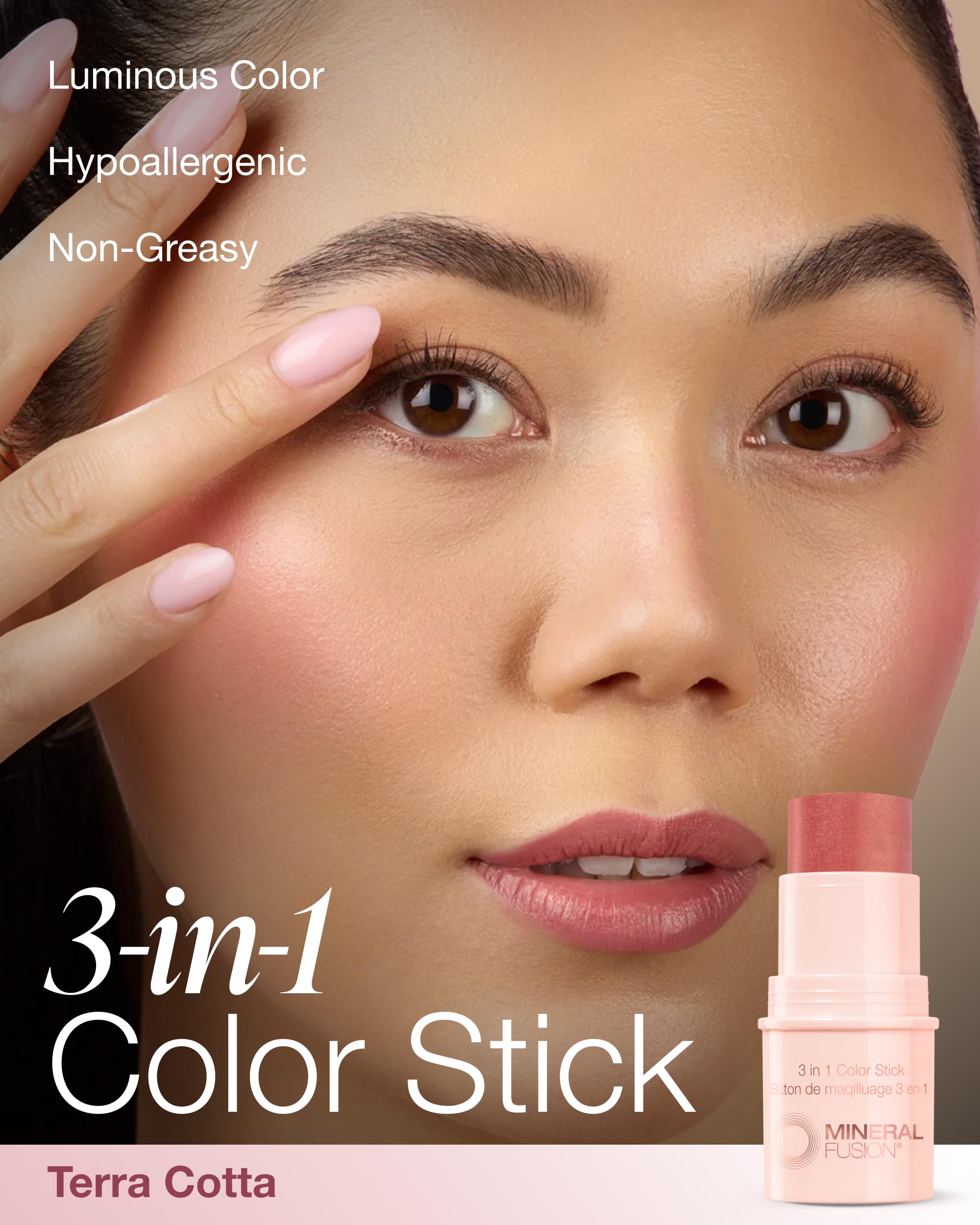 Mineral Fusion twist tube detail of Terra Cotta stick for mess-free application