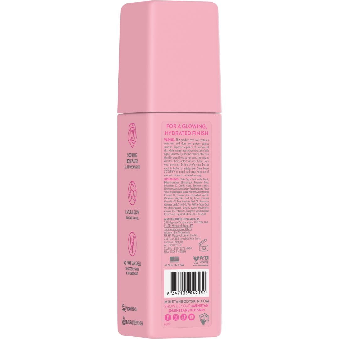 MINETAN BODY.SKIN nozzle close-up illustrating even spray coverage benefit