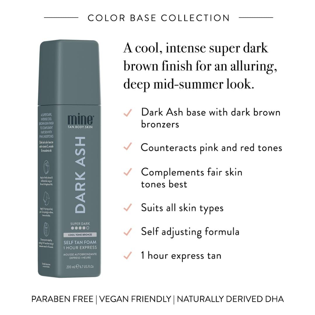 MINETAN BODY.SKIN mousse texture on mitt showing easy, even blending