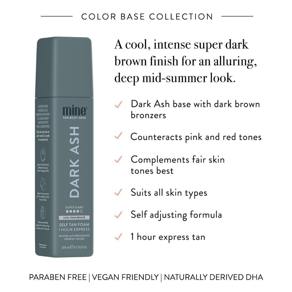 MINETAN BODY.SKIN mousse texture on mitt showing easy, even blending