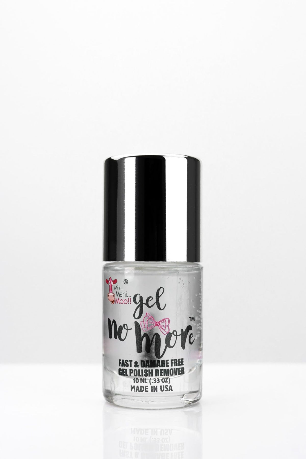 MINI MANI MOO front packaging showing compact 10 mL bottle and label benefit