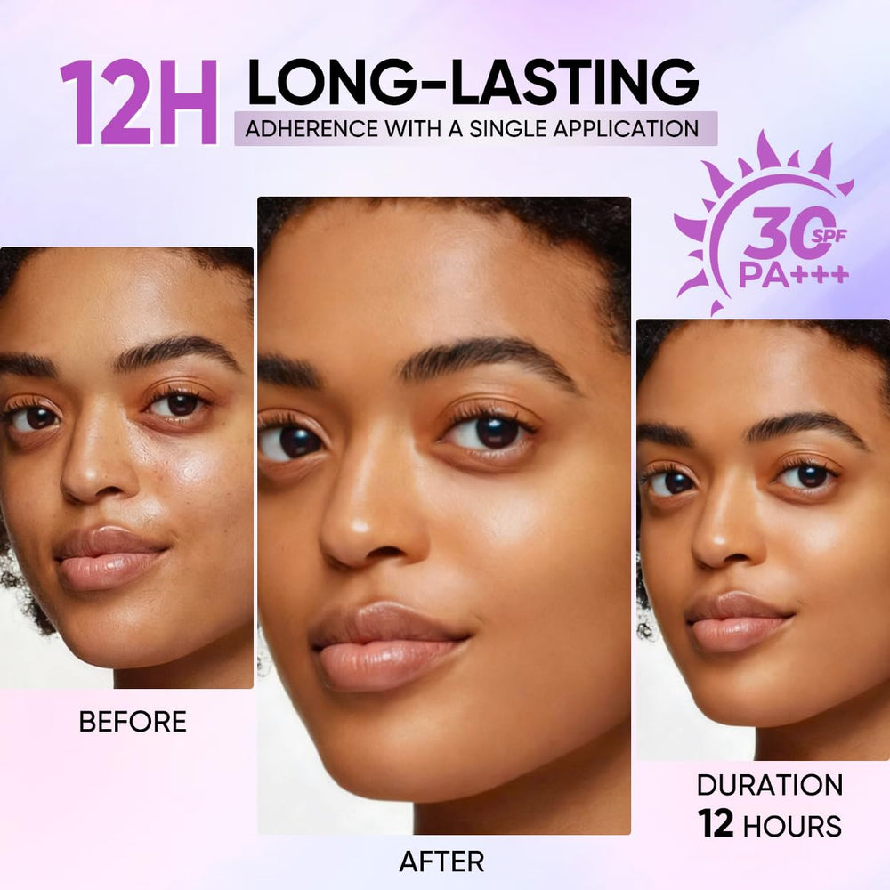 Minimeli applied and blended on hand highlighting streak-free coverage benefit