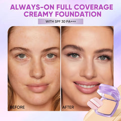 Minimeli creamy texture transforming to liquid for easy blending benefit