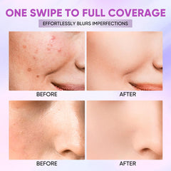 MINIMELI creamy texture swatch illustrating blendable coverage benefit