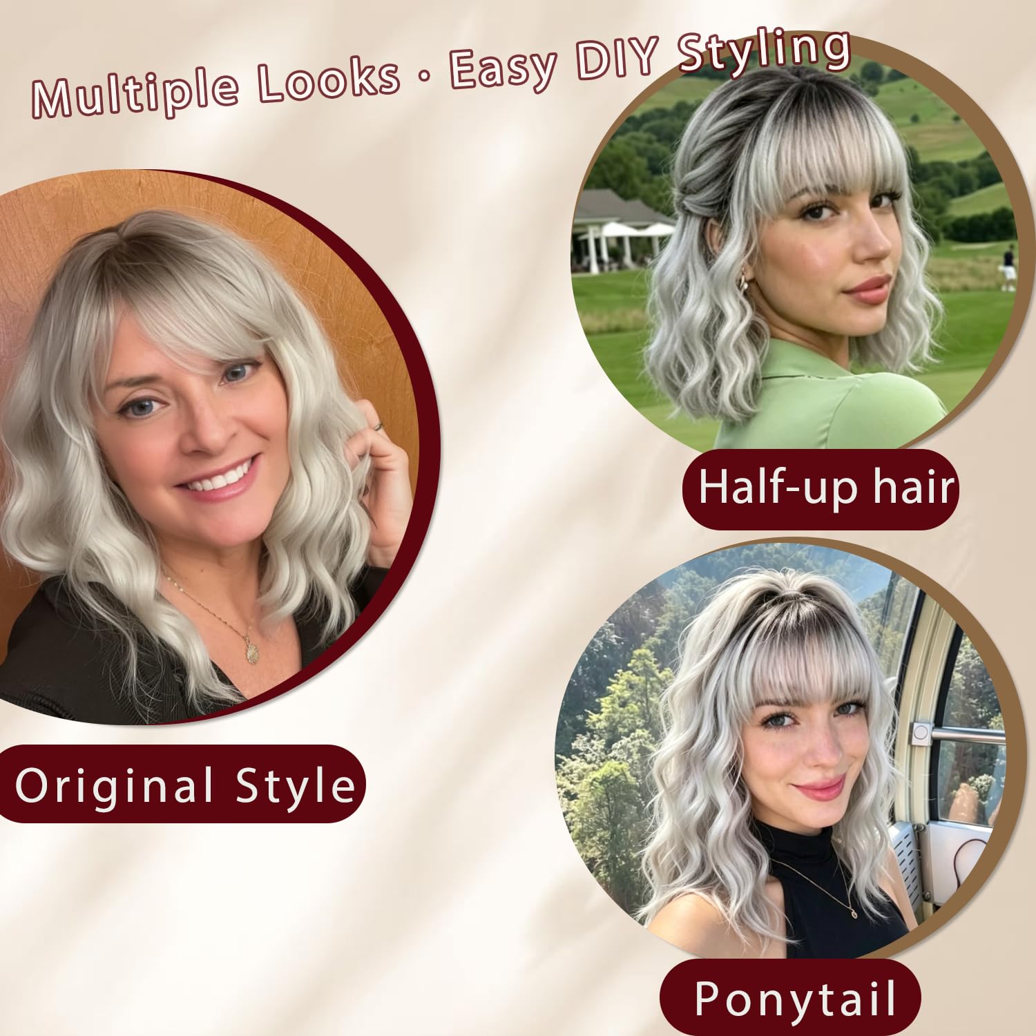 MINLEE wig cap close-up with adjustable straps for secure comfortable fit