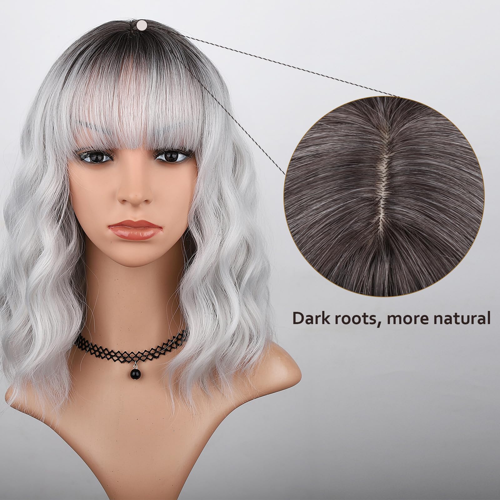 MINLEE wig in hand demonstrating 14-inch scale and lightweight portability