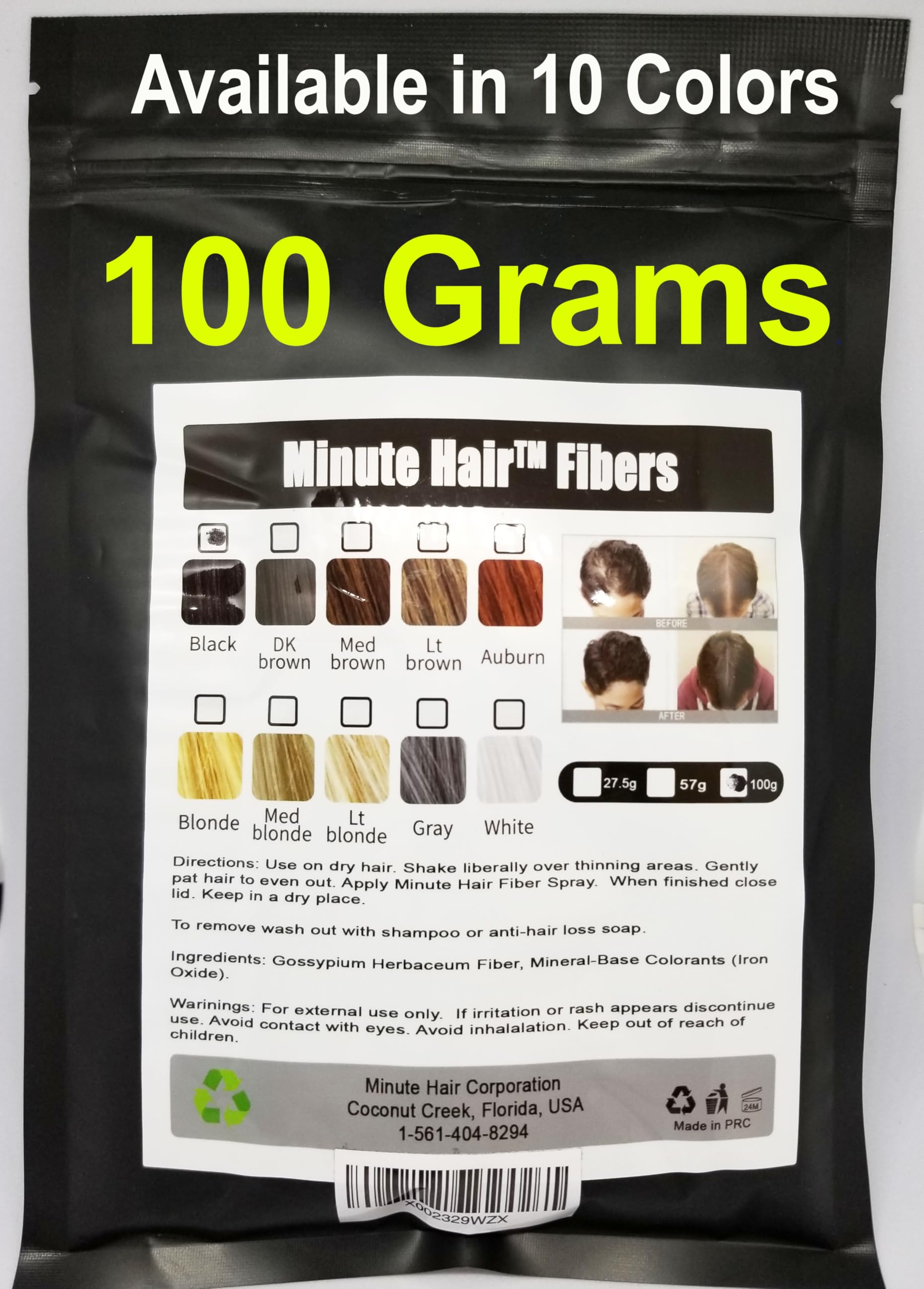 Minute Hair refill front packaging showing bag and product details for easy restocking