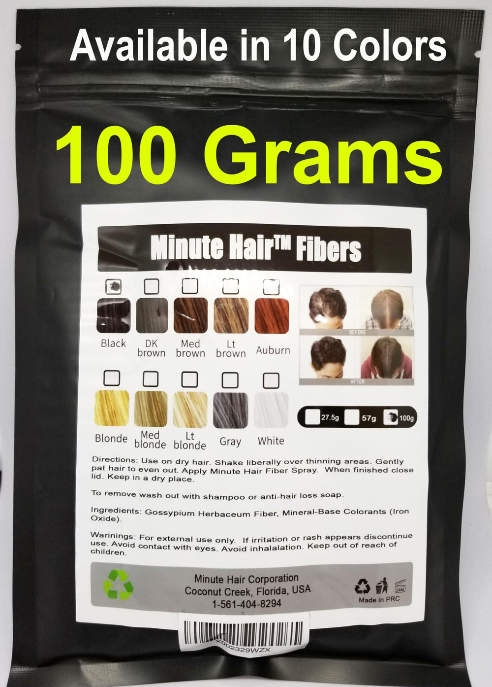 Minute Hair refill front packaging showing bag and product details for easy restocking