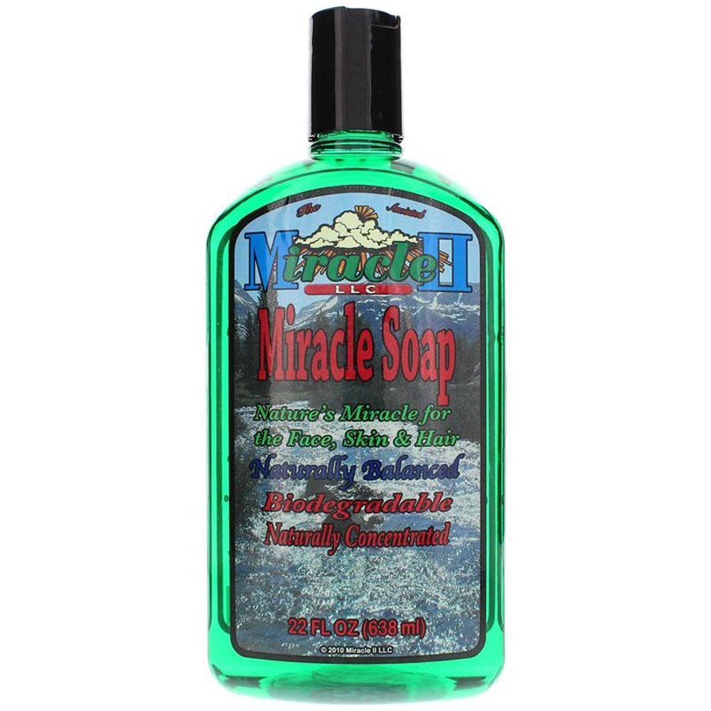 Miracle II 22oz bottle front label showing product and multipurpose benefits