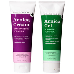 Miracle Plus front packaging showing both cream and gel for relief