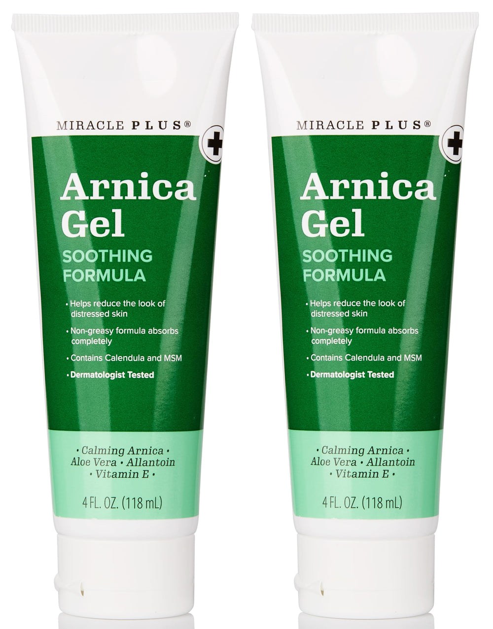 Miracle Plus front packaging showing two 4 fl oz tubes and brand clarity