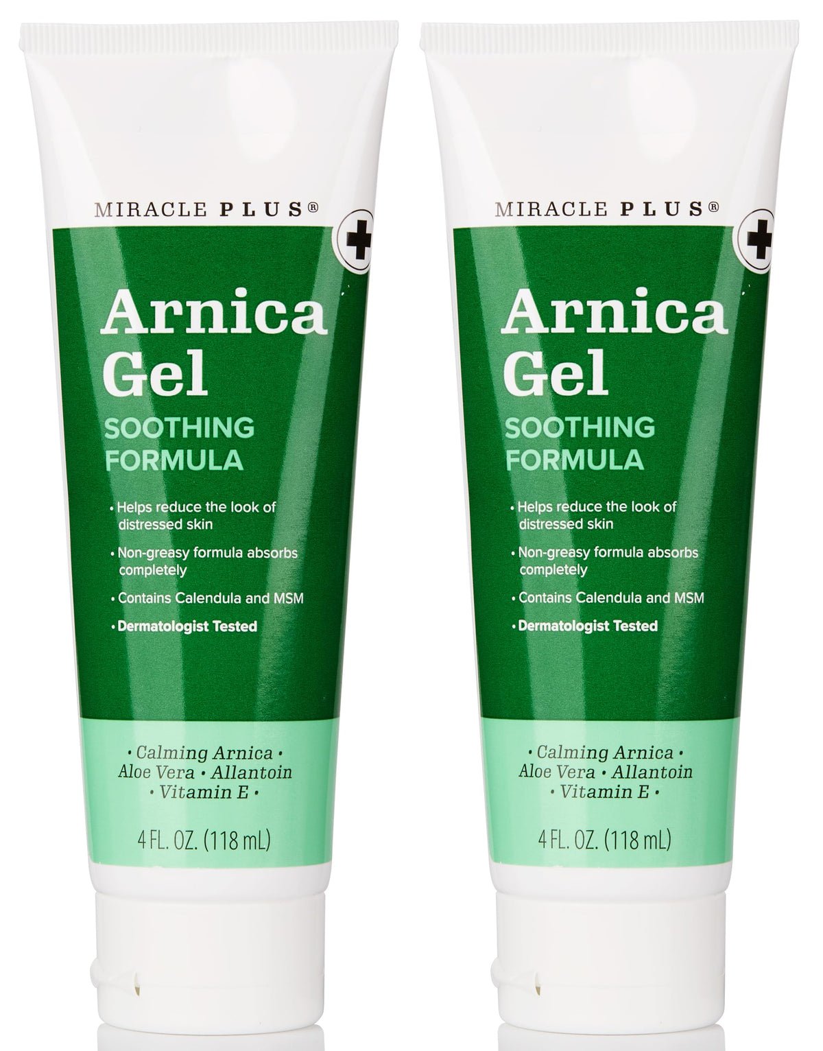 Miracle Plus front packaging showing two 4 fl oz tubes and brand clarity