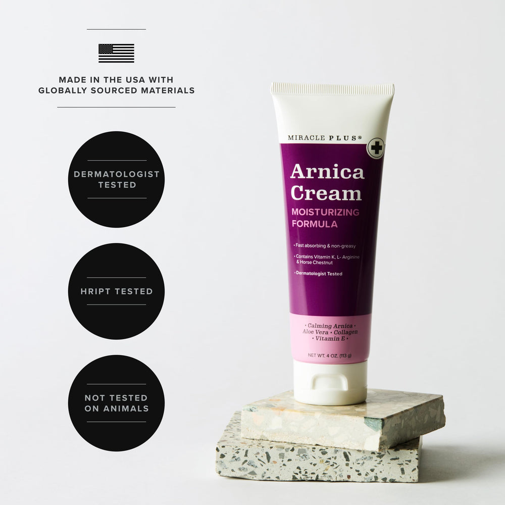 Miracle Plus gel on forearm demonstrating fast absorption benefit