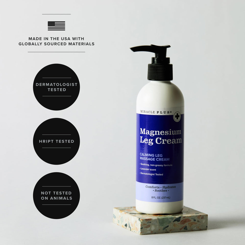 Miracle Plus jar compared to hand to show compact travel-friendly size