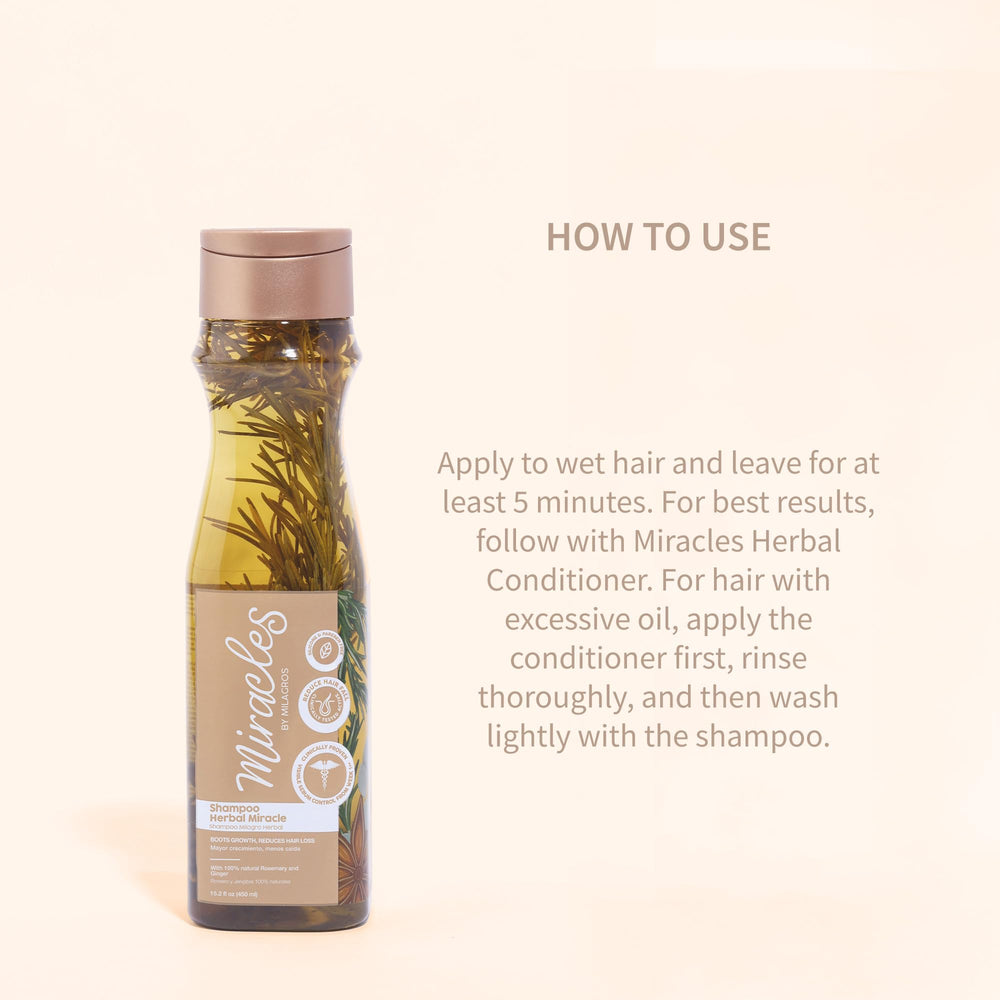 Miracles By Milagros shampoo in shower foaming for effective oil and buildup removal
