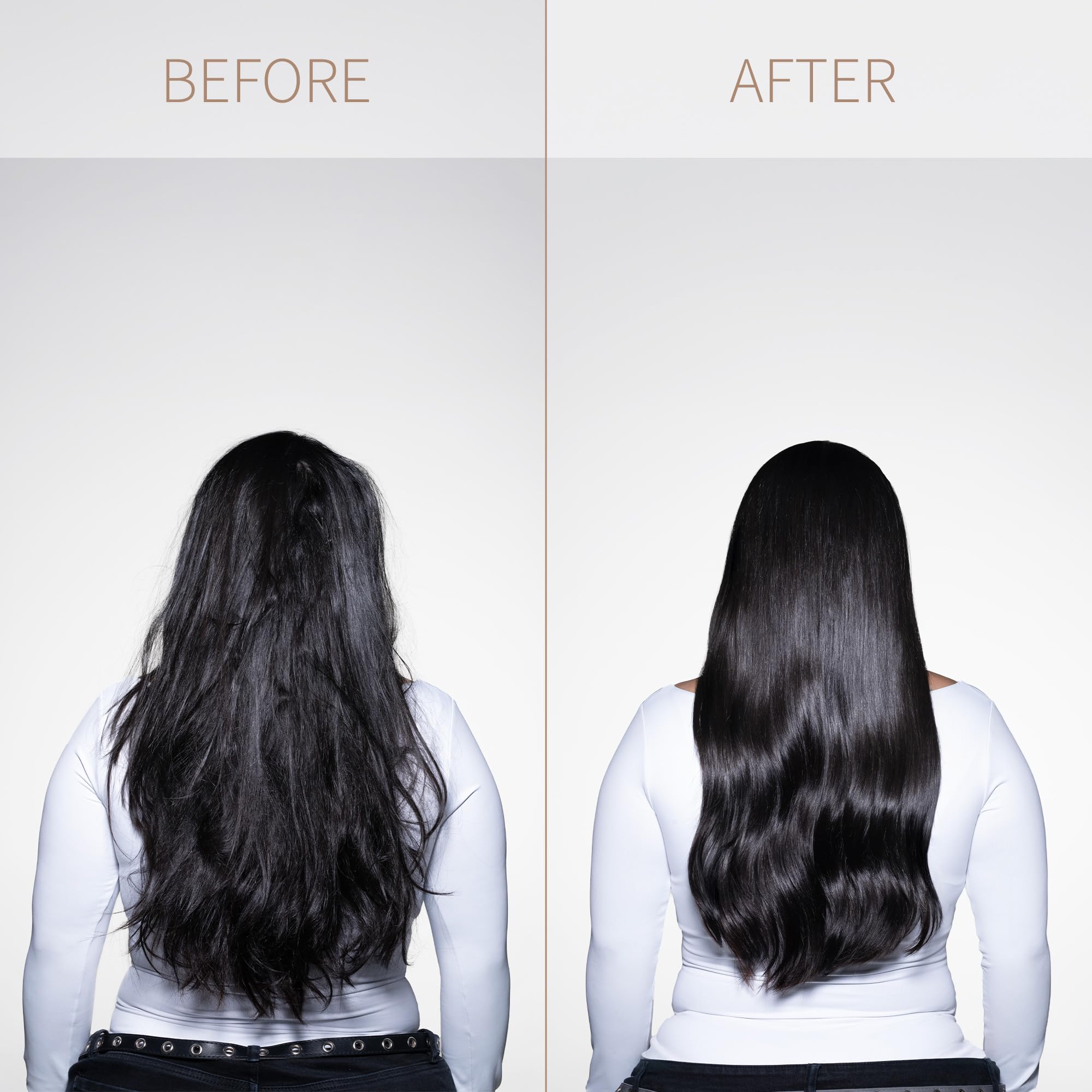 Miracles By Milagros lather on hair strands showing smoothing and detangling effect
