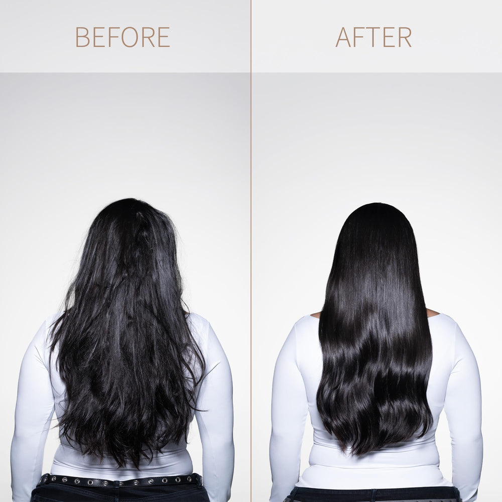 Miracles By Milagros lather on hair strands showing smoothing and detangling effect