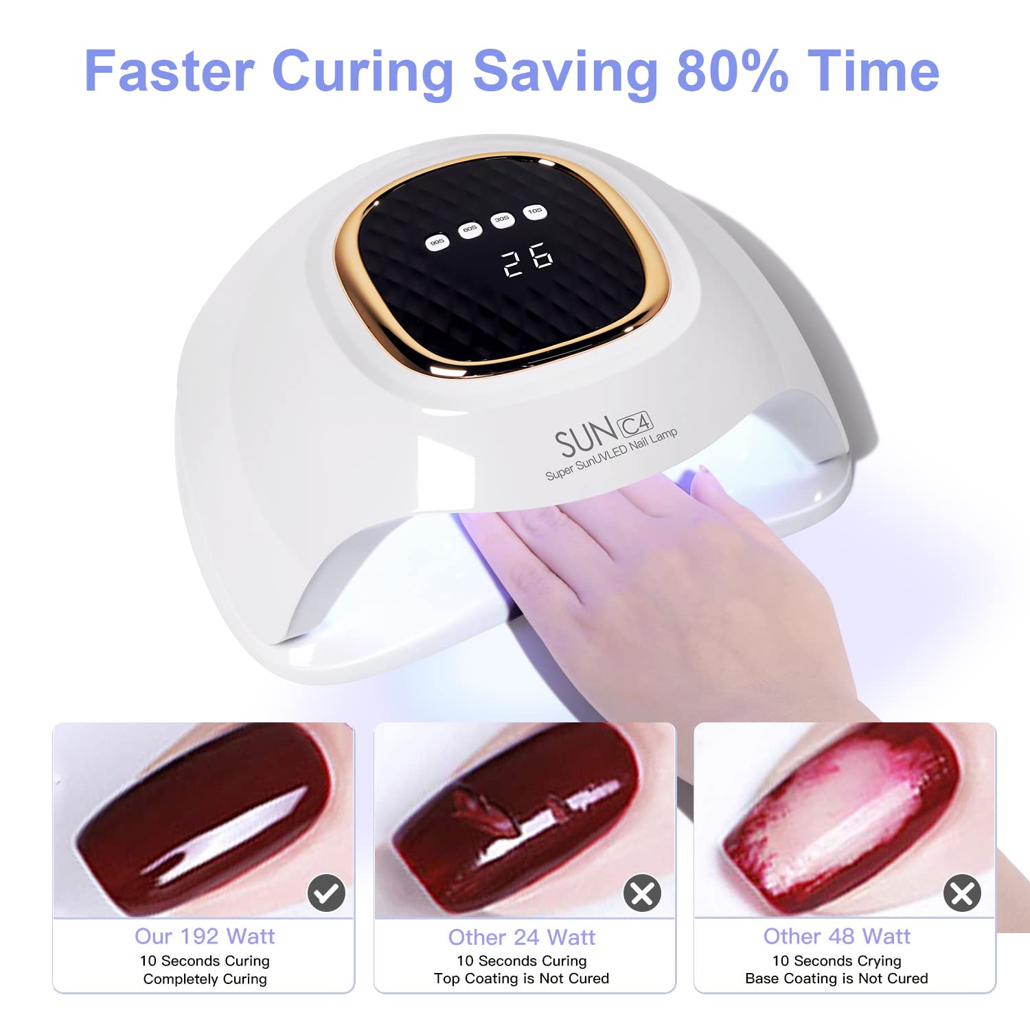 MIRAGE LAYON curing two hands simultaneously for faster service benefit