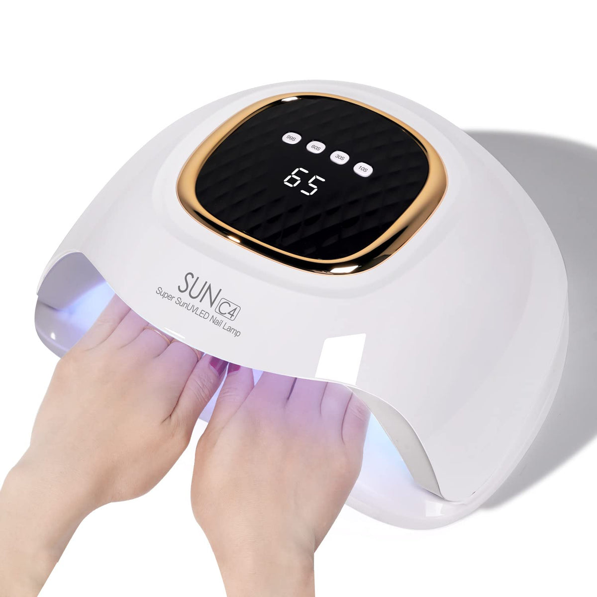 MIRAGE LAYON front view showing compact lamp and fast curing benefit