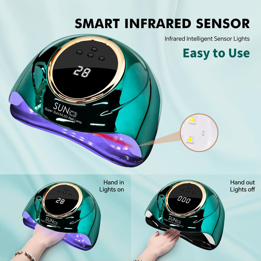 MIRAGE LAYON large LCD display showing timer for precise curing control