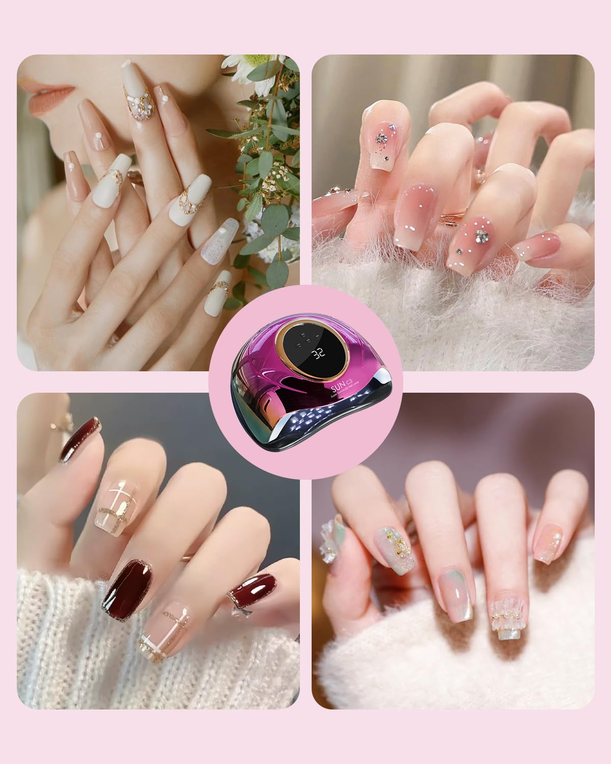 MIRAGE LAYON used for pedicure with toes under lamp for thorough curing
