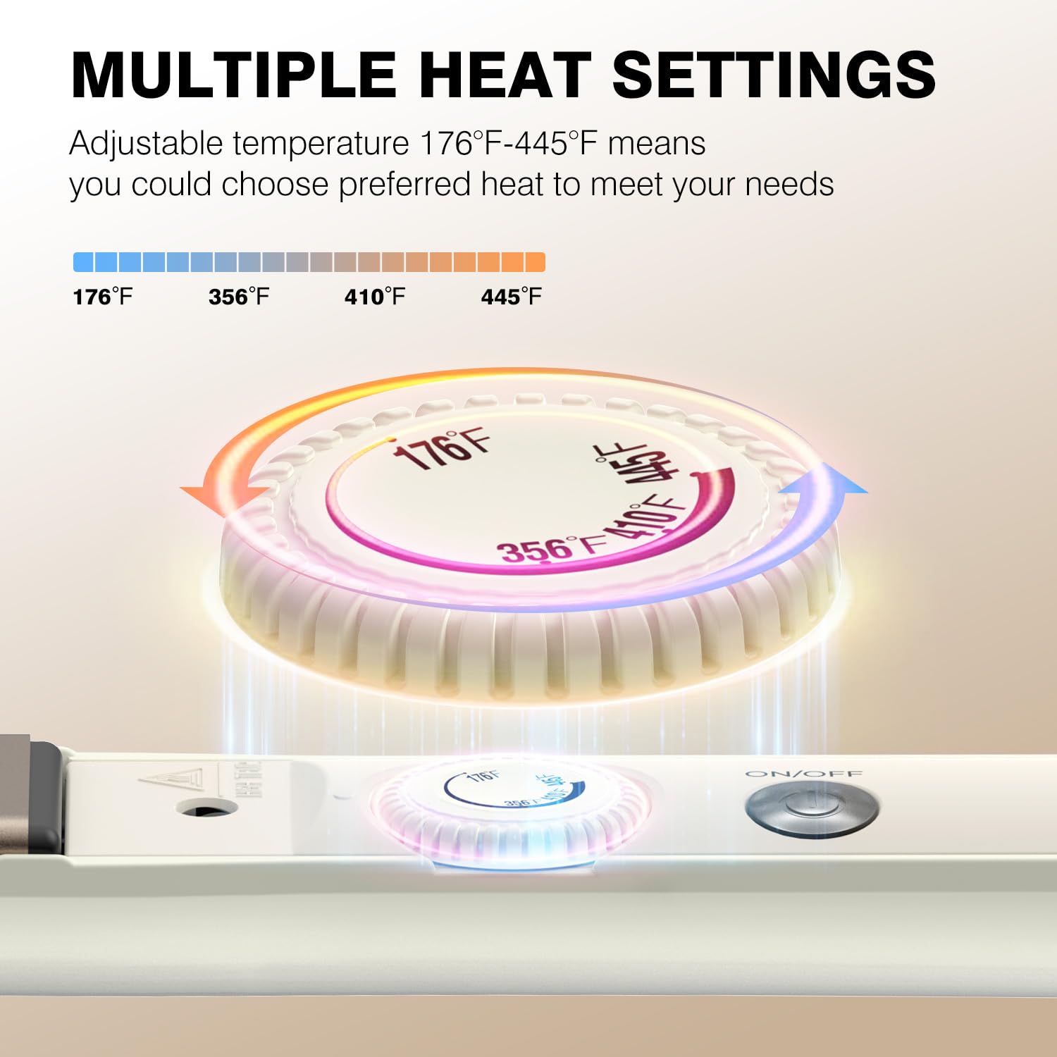 MiroPure close-up of 3D ceramic floating plate reducing hair pull for smoother results
