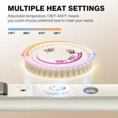 MiroPure close-up of 3D ceramic floating plate reducing hair pull for smoother results