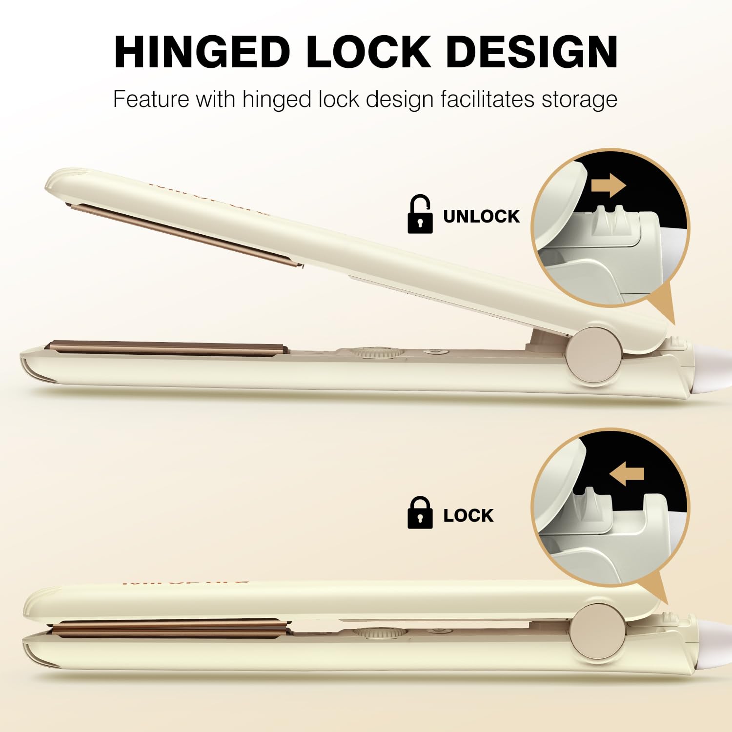 MiroPure swivel cord and safety lock detail improving safety and tangle-free movement