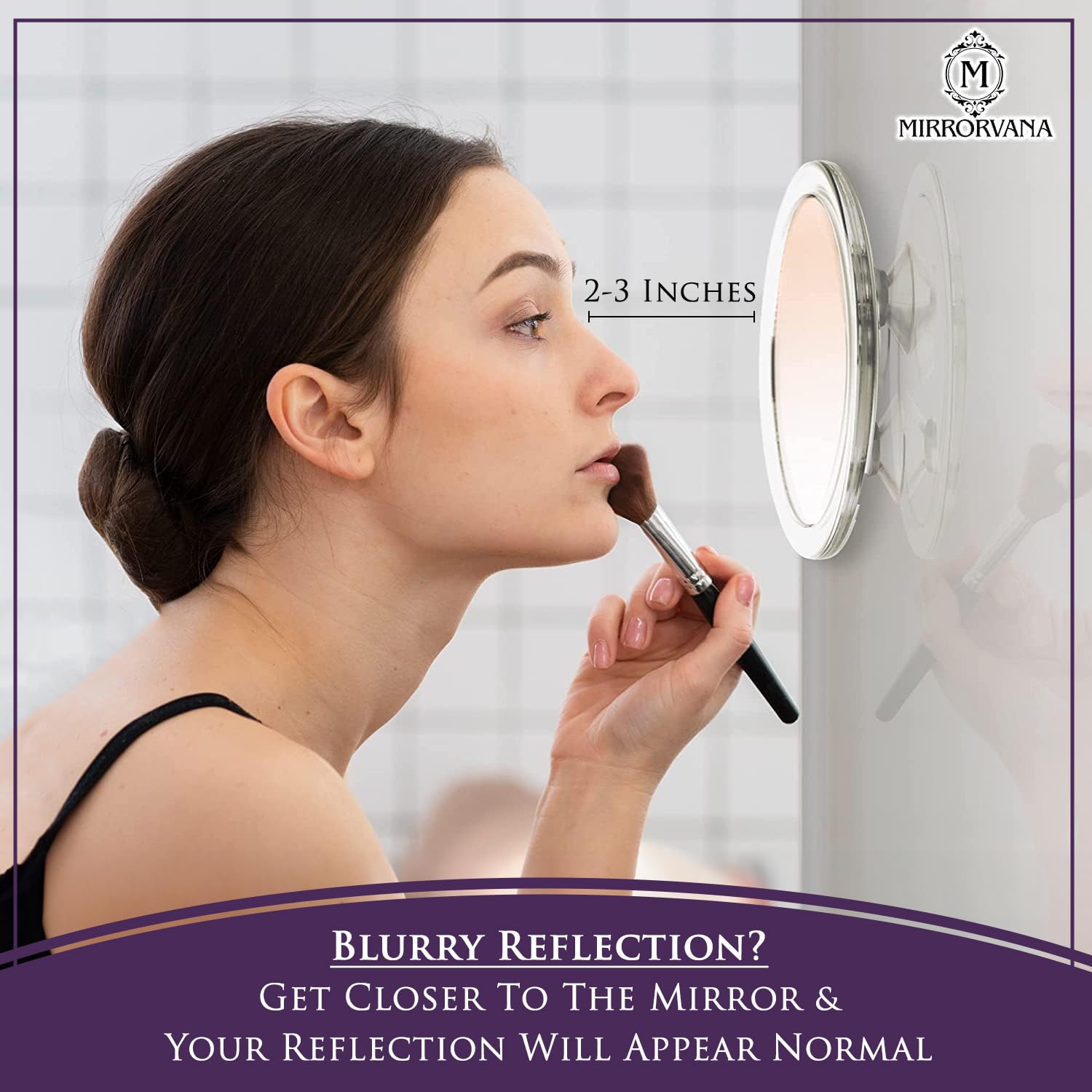 MIRRORVANA reflective surface close-up highlighting sharp, distortion-free view