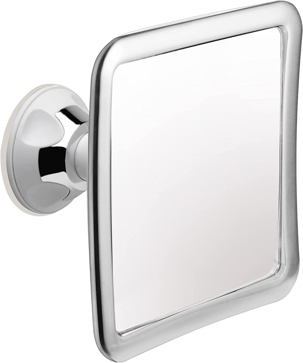 MIRRORVANA front view chrome mirror showing clear fogless reflection benefit