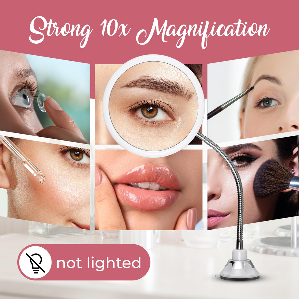 MIRRORVANA flexible gooseneck close-up highlighting adjustable positioning benefit