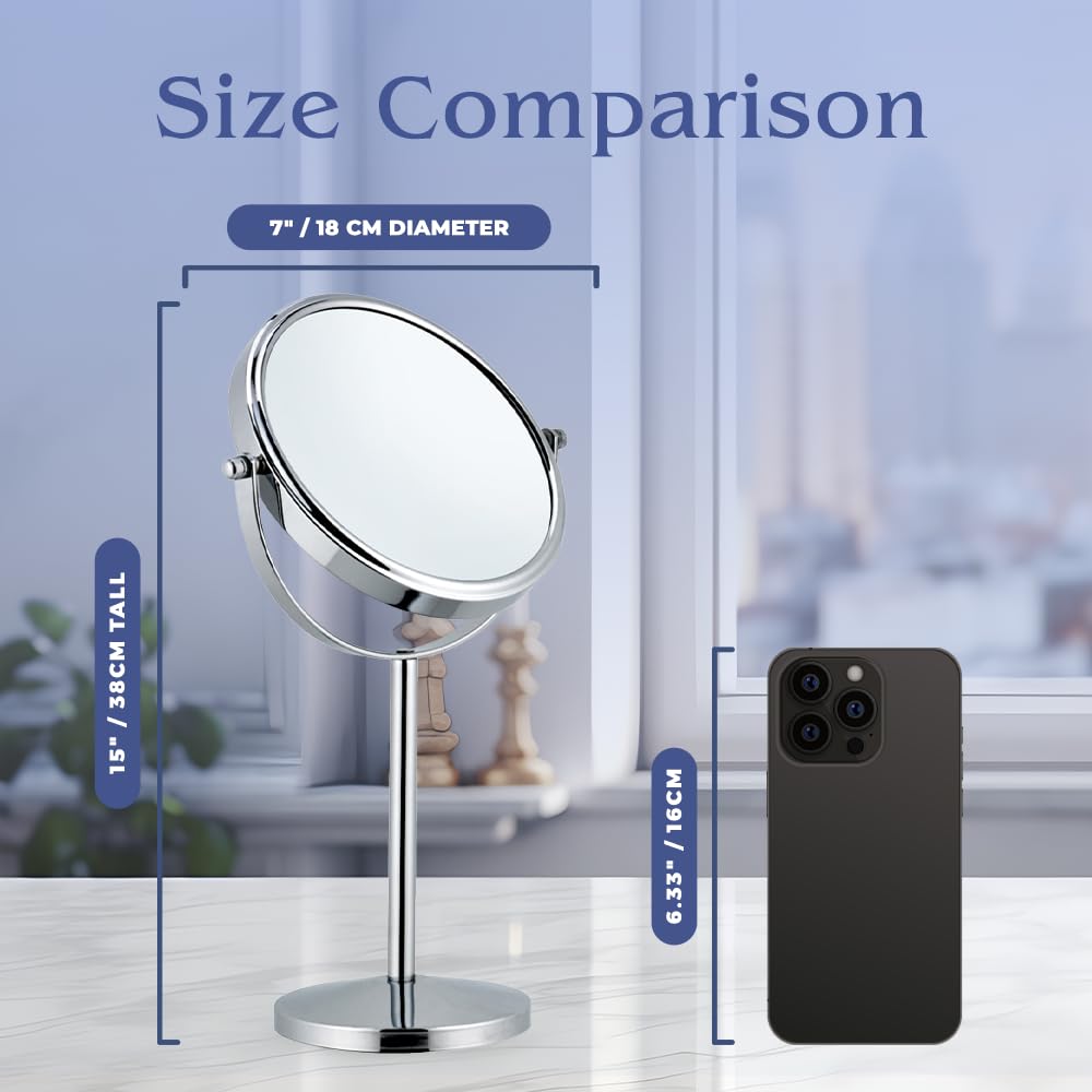MIRRORVANA on a styled vanity demonstrating elegant design that complements decor