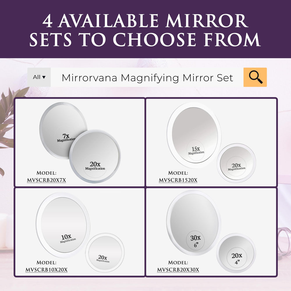 MIRRORVANA mirror held in hand for scale showing travel-friendly size
