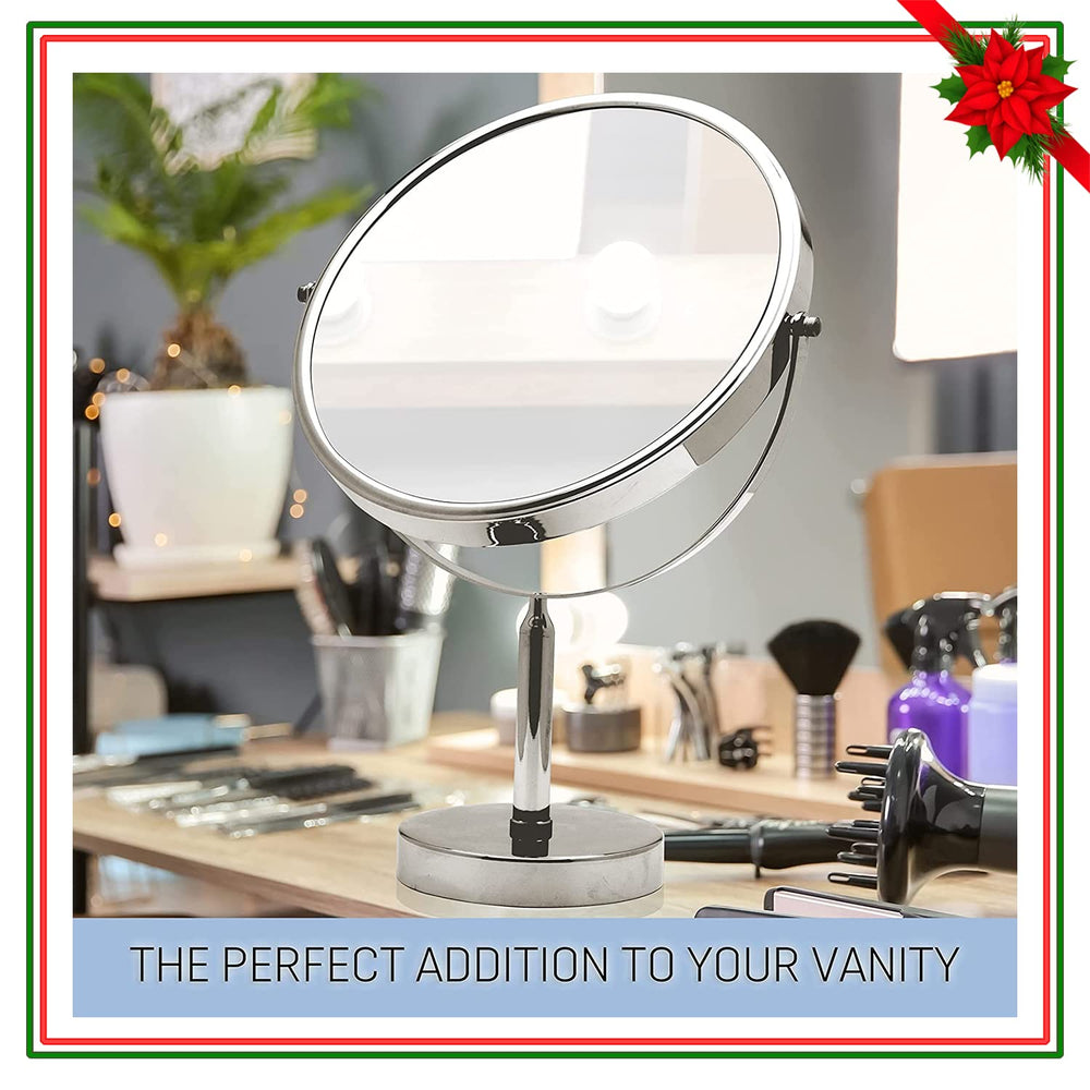 MIRRORVANA size scale comparison next to common items showing the mirror's generous dimensions
