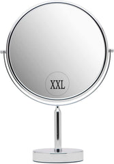 MIRRORVANA front view showing large 11-inch mirror and stable stand for clear makeup application