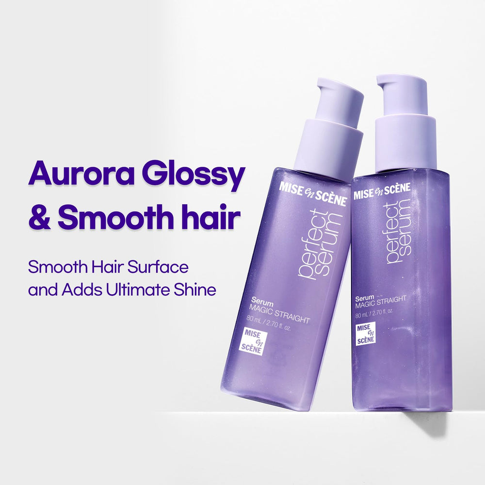 Mise En Scene demonstration of flat iron protection to reduce heat damage