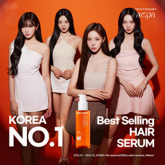 Mise En Scene serum pump and cap detail highlighting easy dispensing