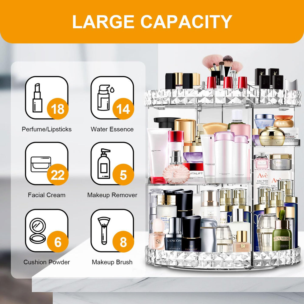 MISERWE side profile loaded with cosmetics demonstrating capacity