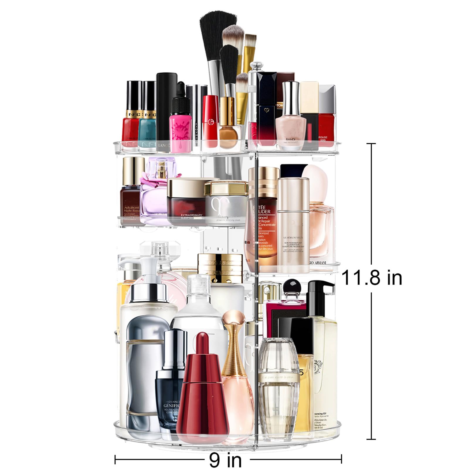 MISERWE hand beside organizer to show scale and countertop savings